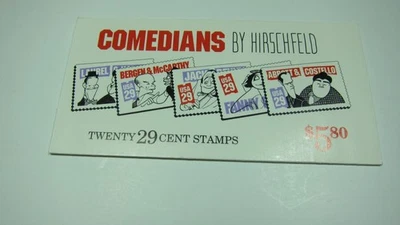 U.S. 1991 Comedians Stamp Booklet. Scott # BK191 (20 of Scott # 2562-66) (29c) - Image 1 of 2