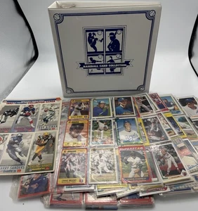 Lotto 500+ carte da baseball anni '80 '90 Topps Donruss Fleer raccoglitore maniche clipper - Foto 1 di 21