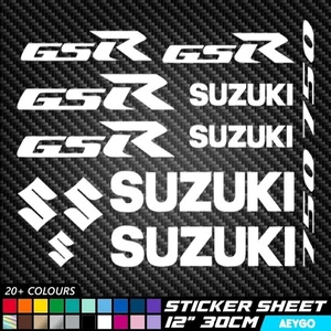 SUZUKI GSR 750 Vinilo Calcomanía Pegatinas Hoja Bicicleta Moto Mod Moto - Imagen 1 de 3
