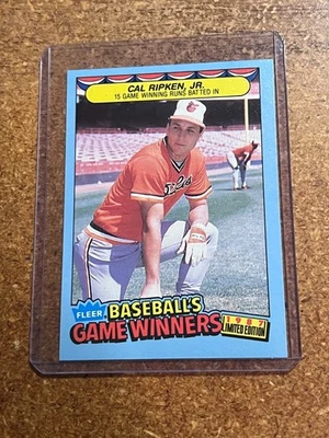 1987 Fleer Baseball Game Winners # 37 Cal Ripken Jr. - Image 1 of 2