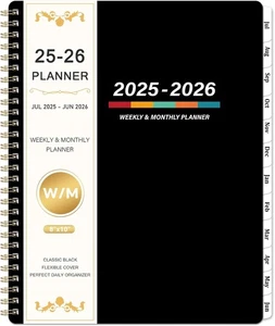 2025-2026 Planner – Weekly and Monthly, Jul. 8*10, black - Picture 1 of 7