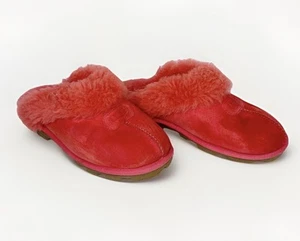 Zapatillas UGG Coquette Rojo Coral Sin Cordones Gamuza Piel de Oveja Acogedor Casa Zapato 10 - Imagen 1 de 14