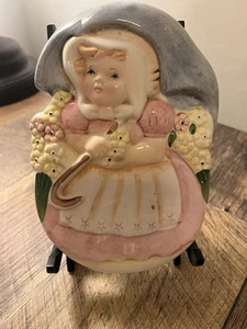 Vintage Little Bo Peep Wall Hanging Porcelain Nursery Rhymes C1982WA - Picture 1 of 8