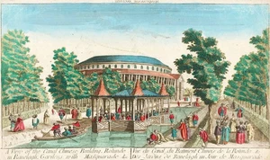 Chelsea Londres Ranelagh Gardens Guckkastenblatt Gravure Optique 1780 - Picture 1 of 1