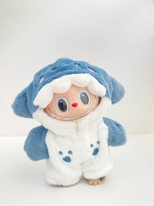 Mono Dino Azul con Estampado de Cola y Pata - Conjunto de Disfraz de Peluche para Muñeca Labubu - Imagen 1 de 3