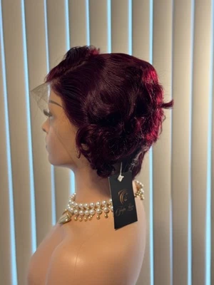 13*4 Lace Front Wig. Sort pixie Cut wig Human Hair for Black Women - Image 1 of 4