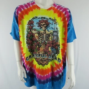 Vintage Grateful Dead Tie Dye Liquid Blue Short Sleeve TShirt Mens 2XL XXL - Picture 1 of 9