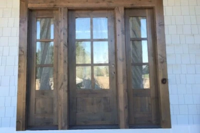 CRAFTSMAN STYLE 6 Lite 36 x 80 KNOTTY ALDER ENRTY DOOR  UNIT - Image 1 of 4