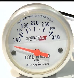 OBX Racing Sport Platinum White Meter Cylinder Head Temp Gauge - Picture 1 of 3
