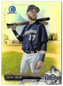 Lucas Erceg Baseball RC Card Bowman Topps Milwaukee Brewers - Picture 1 of 5