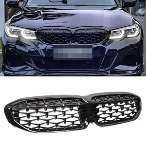 Passt für Den BMW 3er G20 G21 Nieren Glanz Schwarz Mesh-Design Grill Ziergitter - Bild 1 von 6