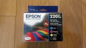 2023 GENUINE SET 4 EPSON 220XL 220 XL INK EXPRESSION XP-320 XP-420 WF-2630 - Picture 1 of 1