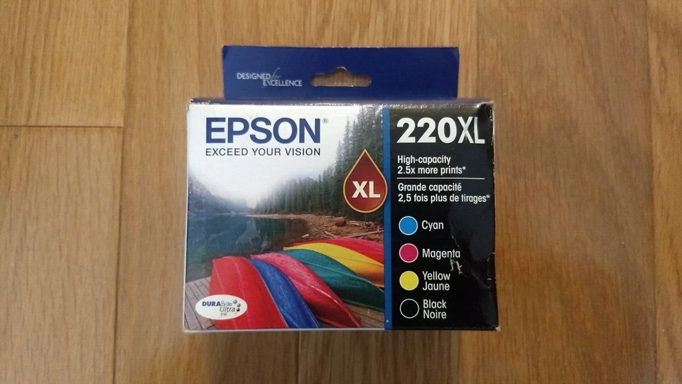 2023 GENUINE SET 4 EPSON 220XL 220 XL INK EXPRESSION XP-320 XP-420 WF-2630 - Image 1 of 1