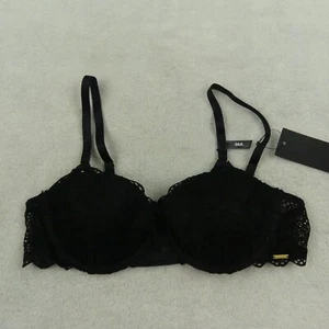 DKNY Bra Womens 36A Black Lace Underwired Balconette DK4500 - Picture 1 of 17