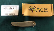 Giant Mouse Ace Sonoma M390 Pocket Knife Ti Satin Stonewashed Steel