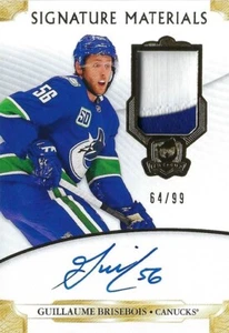 GUILLAUME BRISEBOIS: 2019-20 The Cup Signature Materials Auto Patch #64/99 - Picture 1 of 2