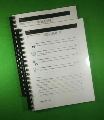 Manual do proprietário para câmera Sony "Alpha" a1 401 páginas com capas transparentes! - Imagem 1 de 3