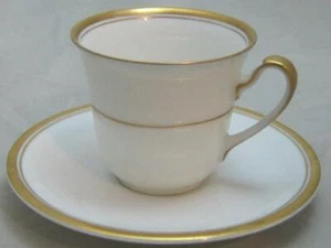 Krautheim Selb Bavaria Demitasse piattino tazza bordo oro fine porcellana ~1860s - Foto 1 di 1