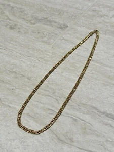 VTG 14K Yellow Gold Chain Necklace Long Signed Turkey Byzantine Link Spiral Rope - Picture 1 of 10