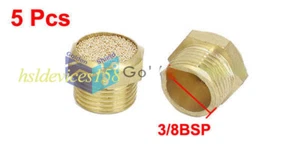 5PC 3/8 BSP Thread Brass Pneumatic Air Exhaust Noise Reducing Silencer Muffler - Picture 1 of 2