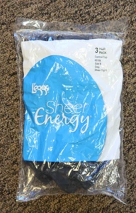 3-Pack L'eggs Sheer Energy Control Top Sheer Tight Pantyhose - Size B - Gray - Picture 1 of 3