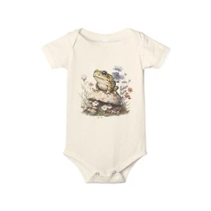 Frog Cottagecore Infant One Piece, Baby Outfit, Cute Baby Clothes, Gift - Picture 1 of 12