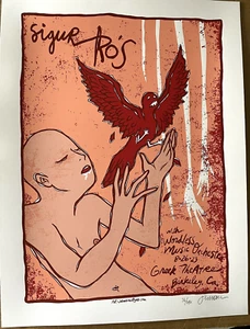 SIGUR ROS Authentic POSTER The Greek Berkeley CA 2023 S/N #/285 Jermaine Rogers - Picture 1 of 6