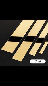 3M Self Adhesive Stainless Steel Bar Mirror Metal Strip Decor Moulding Trim - Picture 1 of 6