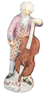 Antigua figura de músico de porcelana Wallendorf del siglo XVIII figura de porcelana Foto 1 de 4