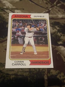 CORBIN CARROLL_2023 TOPPS HERITAGE ROOKIE BASEBALL CARD_ARIZONA DIAMONDBACKS_209 - Picture 1 of 2
