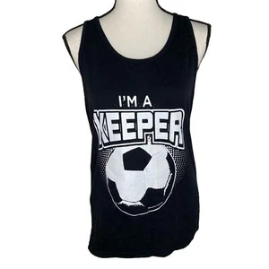 "I'm A Keeper" ärmelloses sportliches Damen-Tanktop Small schwarz Bella + Canvas - Bild 1 von 6