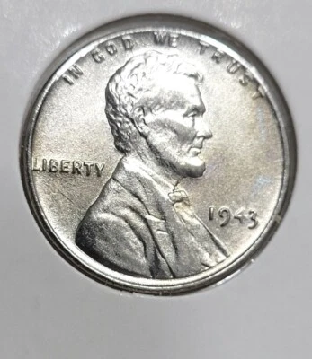 1943 Lincoln Wheat Penny (Steel) Double Die Obverse, Die Cracks On Obverse.2.83g - Image 1 of 4