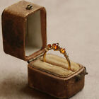 Garnet Ring Women's Copper Orange Vintage Gemstone Live Ring Fine Jewelry