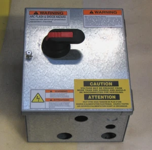 ABB DISCONNECT SWITCH W/ ENCLOSURE OS60GJ12 60 A AMP 3PH 600VAC - USED - Picture 1 of 9