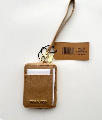 STEVE MADDEN BPIPPER PEQUEÑA CREMALLERA CARTERA TARJETERO MUÑECA GUIJARRO TEXTURA NUEVO CON ETIQUETAS Foto 1 de 4