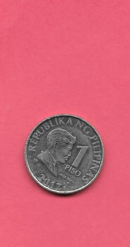 PHILIPPINES KM269a 2017 XF-SUPER fine-nice  LARGE CIRCULATED PISO COIN - Image 1 of 1