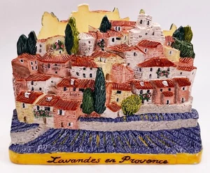 J Carlton Fait Main Hand Painted Resin Napkin Holder Lavender en Provence City - Picture 1 of 8