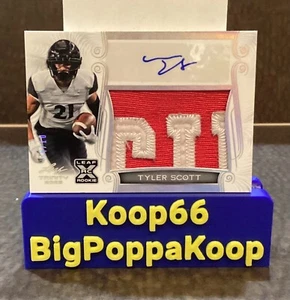 Tyler Scott Bear NFL Cincinnati 2023 Leaf Trinity Football Rookie Patch Auto /10 - Picture 1 of 3