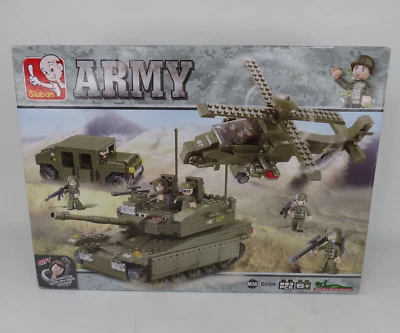 Bloques de construcción SLUBAN, ejército, tanque militar, M38-B0309, 683 piezas figuras faltantes  Foto 1 de 4