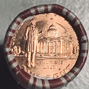 2009 P Lincoln Cent OBW Brilliant Red Stempelglanz Rolle (50) Berufsleben - Bild 1 von 6