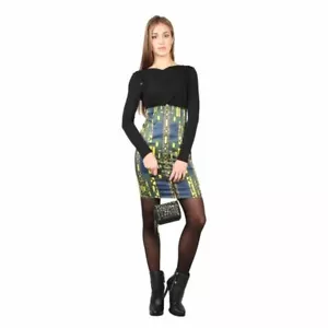 Versace Jeans Damen Designer Bodycon Mini Halstuch Kleid Größe 40 - Small - Bild 1 von 12