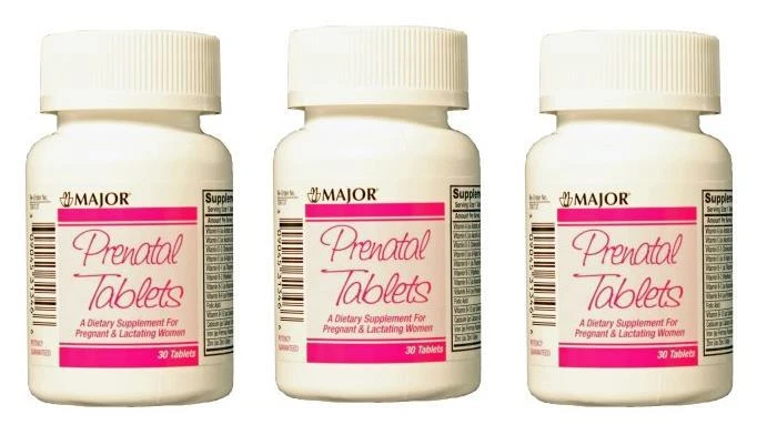 Major Prenatal Tablets 100mg Supplement Pregnant & Lactating Women 30ct X 3 Pack - Image 1 of 1