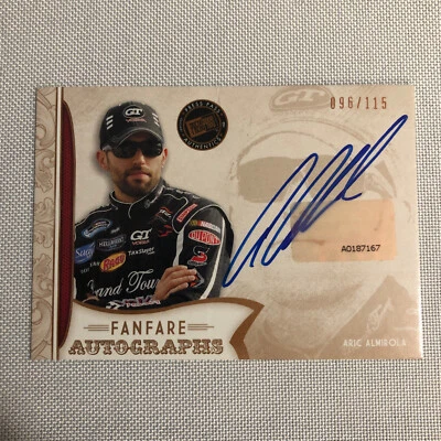 2011 Press Pass Aric Almirola Fanfare Autographs Signed Card Auto Signature /115 - Image 1 of 4