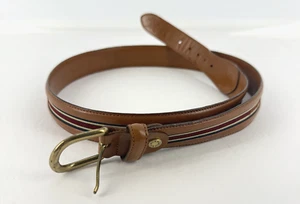 Paul & Shark Vintage Yachting Belt Made in Italy • Italian Leather Brass Buckle - Picture 1 of 10