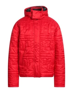 FERRARI Fluid red quilted logo puffer shell jacket Size Medium NWT Made in Italy - Picture 1 of 17