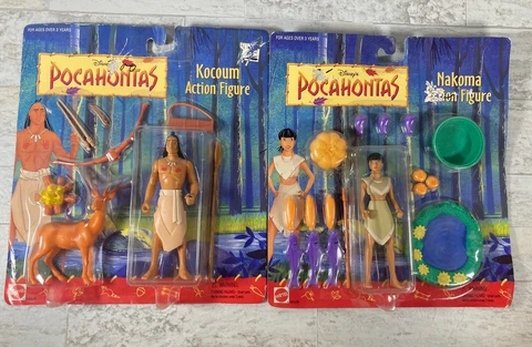 Disney's Pocahontas KOCOUM NAKOMA Action Figure Lot Mattel NOS Free Shipping Cover