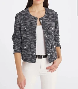 Stitchfix vigoss marie tweed jacket Navy NWT Size XL $55 Retail - Picture 1 of 5
