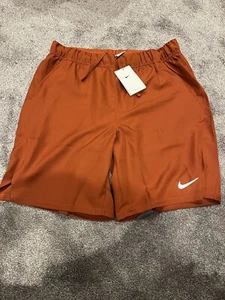 Nike Court Dri-FIT Victory 9" Tennis Shorts Rugged Orange Size Large CV2545-832 - Picture 1 of 4