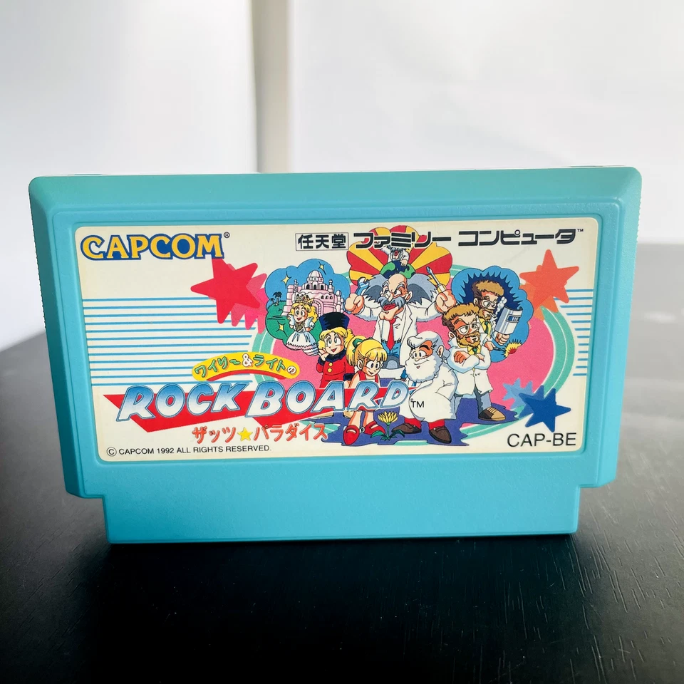 Wily and Light no Rock Board That's Paradise Nintendo Famicom Capcom 1992 CAP-BE - Image 1 of 4