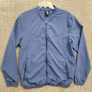 Skechers Jacket Adult Medium Blue Windbreaker Rain Protection Full Zip Men - Picture 1 of 11